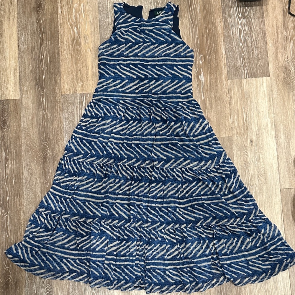 Ralph Lauren Navy and White Dress